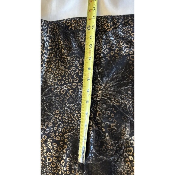 SOFT SURROUNDINGS Mixte Pants Womens Medium Black Metallic Leopard Ankle Stretch - Picture 10 of 10
